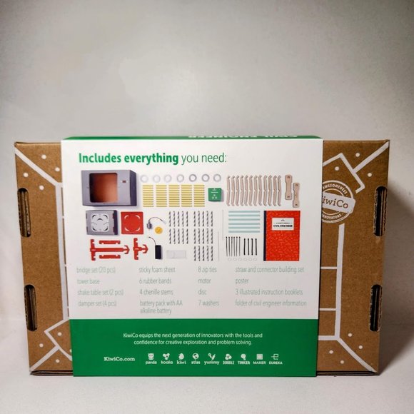 KiwiCo Civil Engineer Starter Kit Craft Science Set Kiwi Co. STEM Engineering Sh - Picture 15 of 16